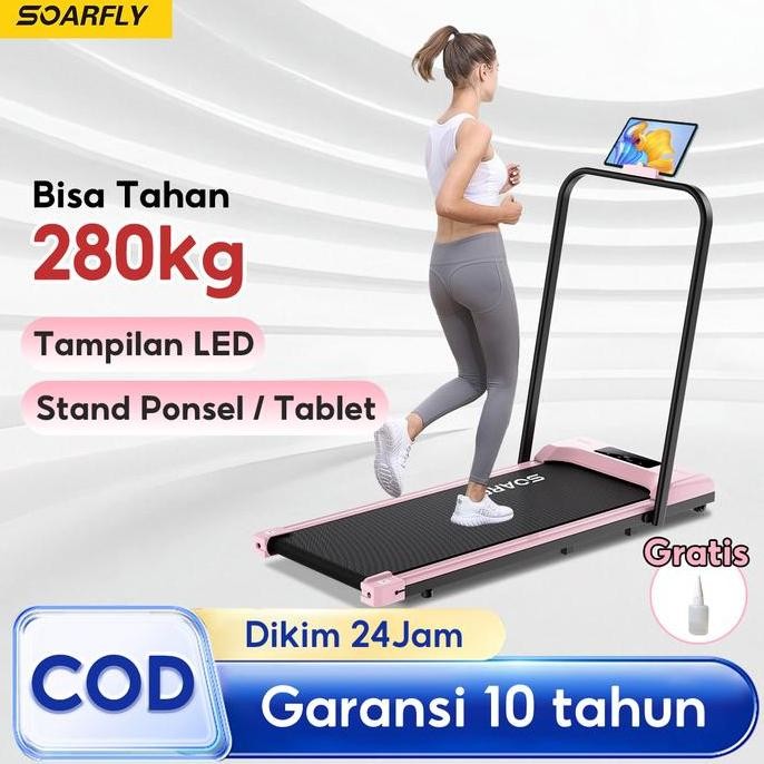 SOARFLY Treadmill Elektrik Listrik Walking & Running Pad Peralatan Olahraga Jalan Jogging Lari walki