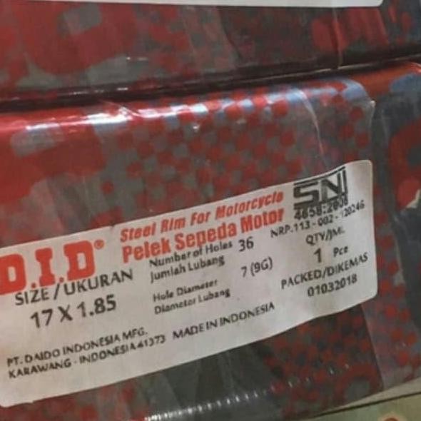 PELEK BESI JARI - JARI DID UKURAN 185 RING 17 BLACK