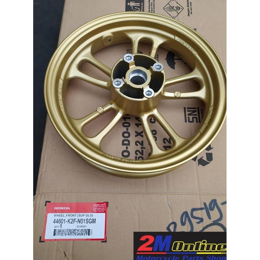 Mm Velg CW Scoopy 2020 Depan Gold Ori AHM 44601-K2F-N01SGM