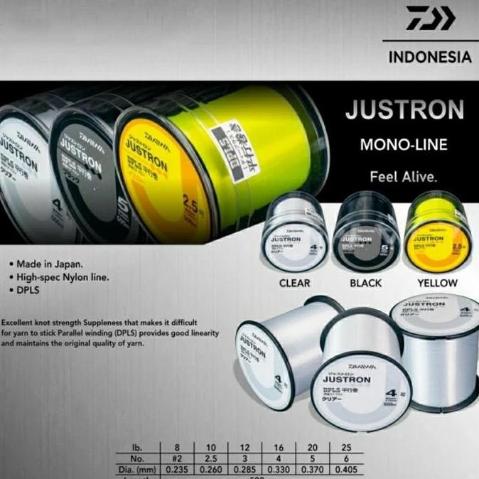 New Senar Daiwa Justron 500m 100% Original