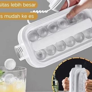 Botol Pembuat Es 2 In 1 Es Batu Silikon Tempat Es Batu Wadah Es Batu