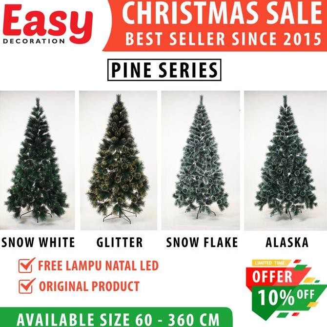 Premium Pohon Natal 3 Meter 270 CM 2,7 M 9 ft FEET Jarum Pinus CHRISTMAS TREE Easy Decoration Promo