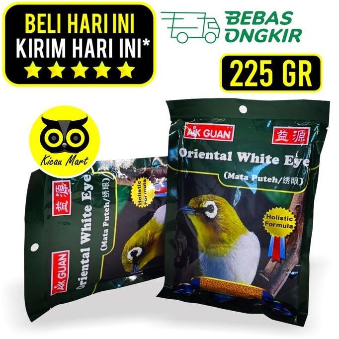 {{{{}}] Aik Guan Aikguan Guwan Pleci 225gr Oriental White Eye Premium Quality Original Voer Pur Paka
