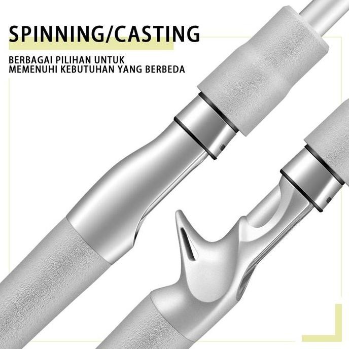 HAIYI FISHING Joran Pancing Ultra Ringan 2 Ruas Bahan Karbon Ukuran L ML MH Fuji Ring Joran Pancing 