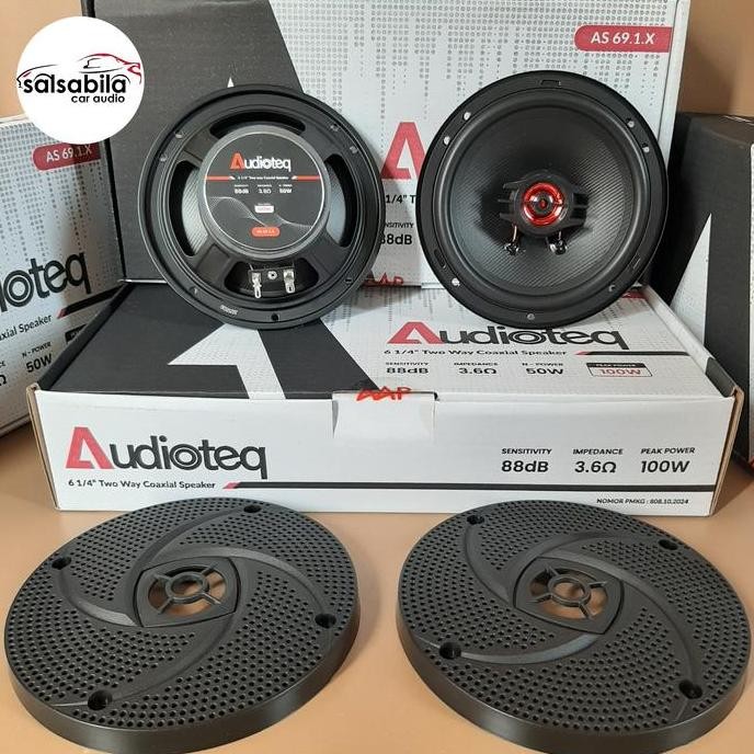 Speaker Audioteq Coaxial Speaker Pintu Mobil 6.5 Inch