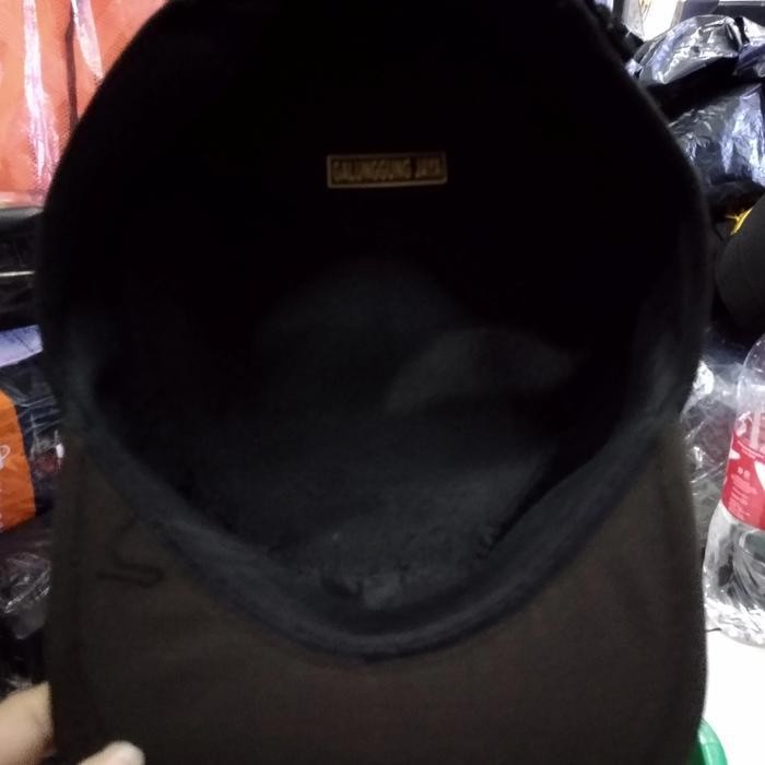 Topi Komando Satpam Lis Velcro Coklat