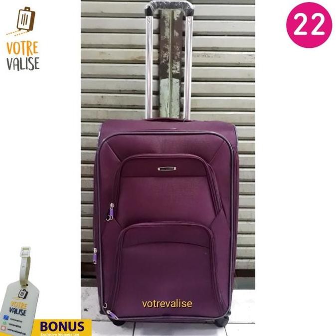 PROMO - Koper Polo Garden kanvas kain 22 inch expander bagasi murah