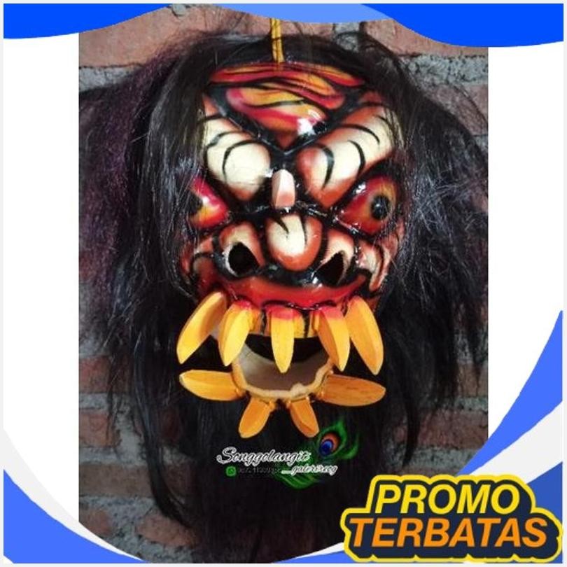 TERBAIK (COD) Topeng Buto Gedruk Bahan Mika / Topeng Buto Ijo Jaranan Barongan