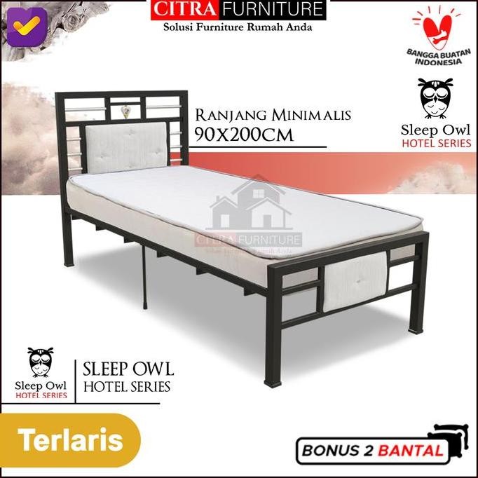Ranjang Besi Minimalis |Dipan Besi |Rangka Tempat Tidur 90X200