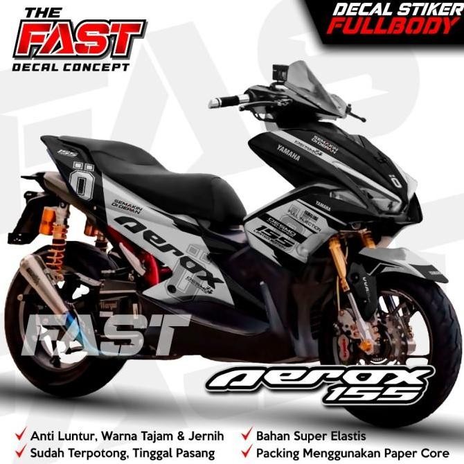 Murah - Decal Aerox 155 VVA Old Ohlins Racing - Dekal Stiker Aerox New Decal (Terbaik) Motorcycle Or