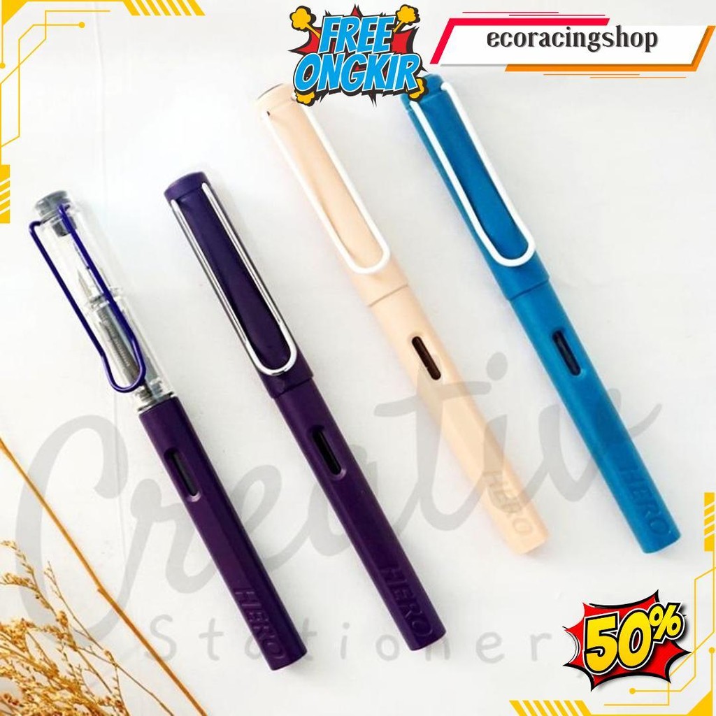 Hero Vintage Fountain Pen Pena 1359 Extra Fine Tip 0.5 Mm 0.38 Mm Original Produk