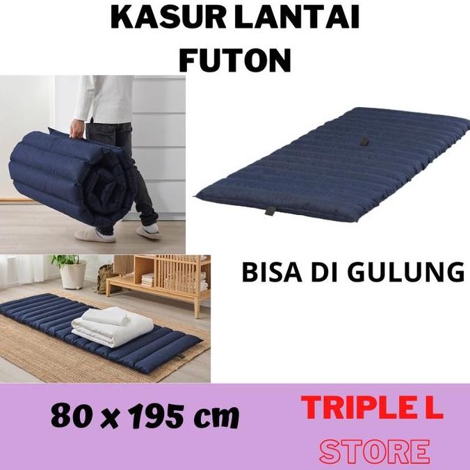 TERMURAH - kasur Lantai Futon Bisa Di Gulung Kasur Travel 80 x 195 cm