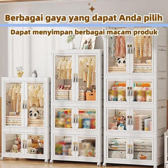 BEBAS ONGKIR - Lemari lipat Pakaian Multifungsi Lemari penyimpanan kebutuhan sehari-hari Lemari maka