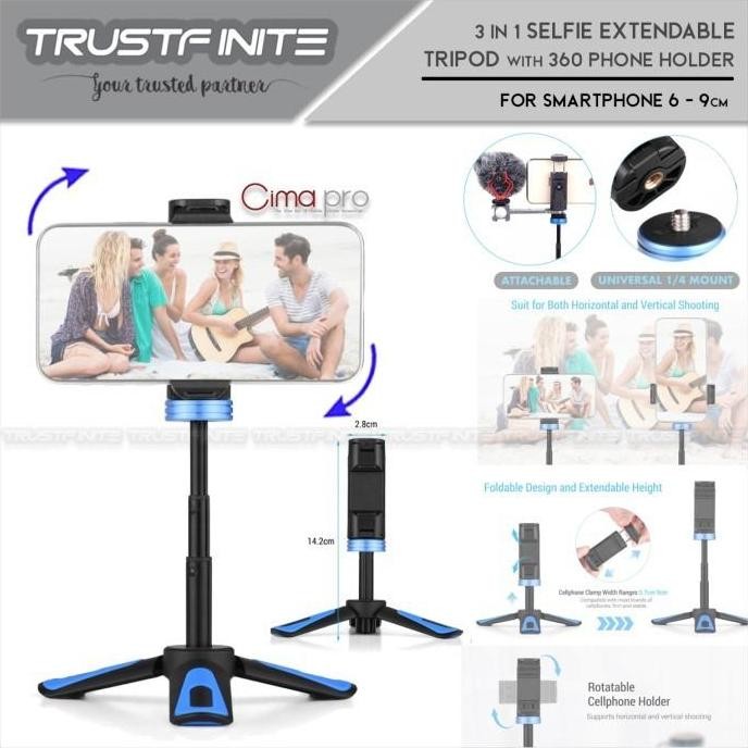Mini Tripod Hp Extension Holder Lipat 360 Tripod Tongsis Smartphone
