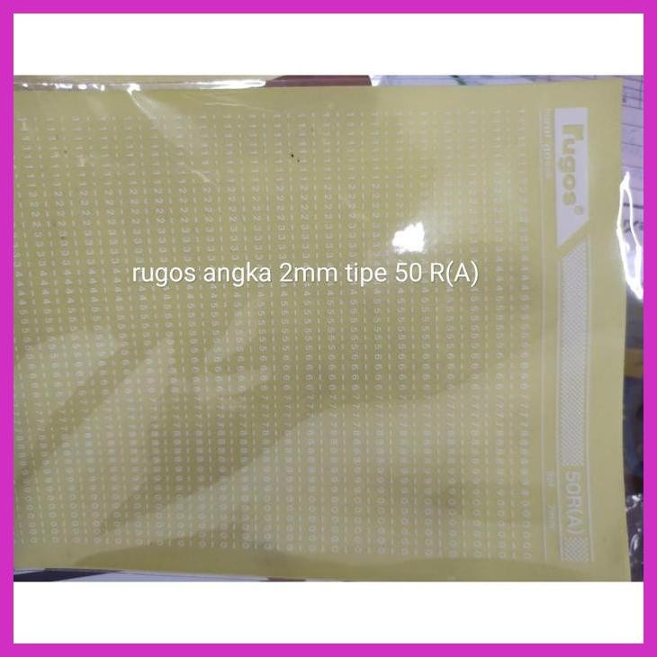 (SEKOLAH) RUGOS ANGKA 2 MM PUTIH TIPE 50 R (A) SIAP KIRIM