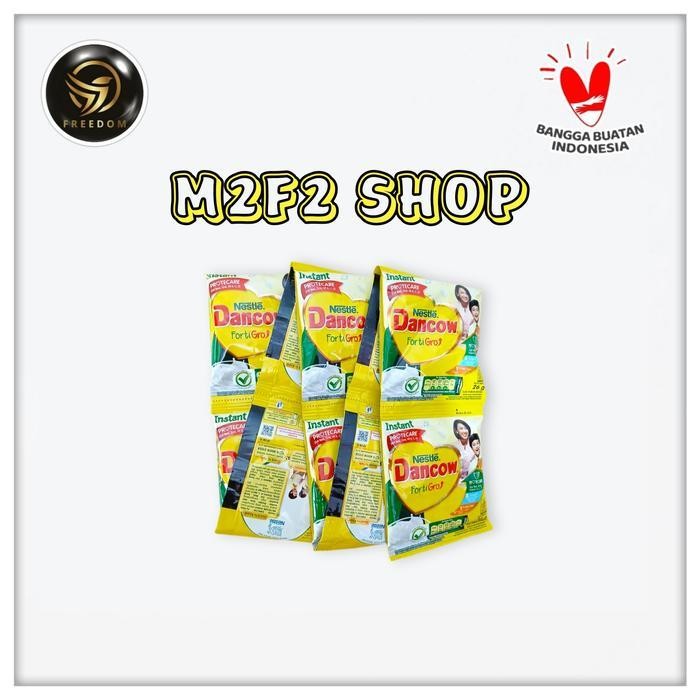 Dancow Fortigro Susu Bubuk Instant Original Putih Sachet - 26 Gr (Harga 1 Renceng)