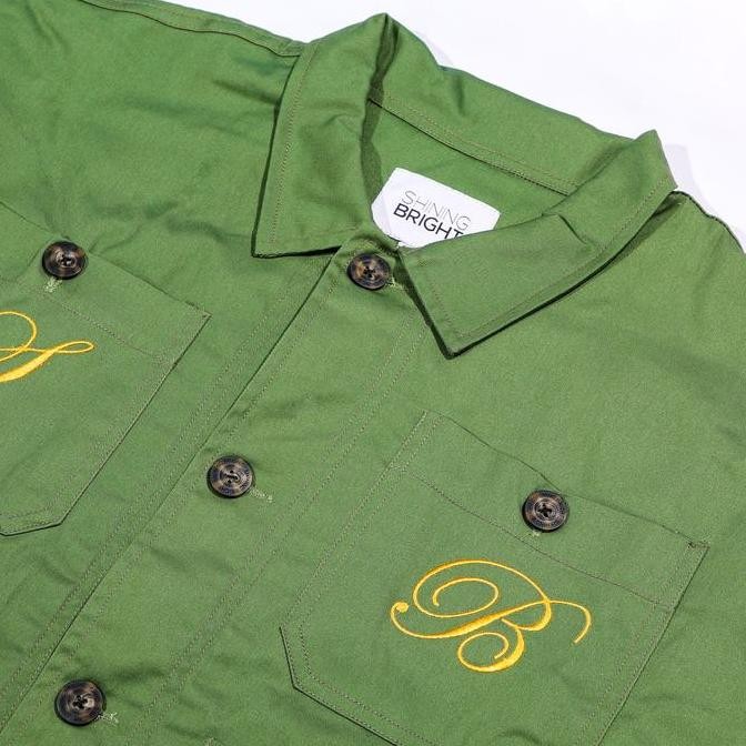 Shining Bright Edward Denim Jacket - Olive