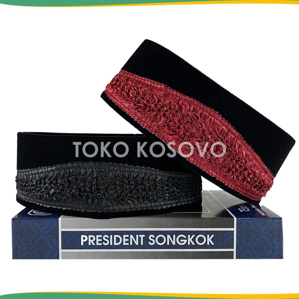 Peci Pakistan Original Songkok Awang Kharisma Ac Tinggi 9 Cm Peci Sholat Bludru Hitam Merah Maroon U