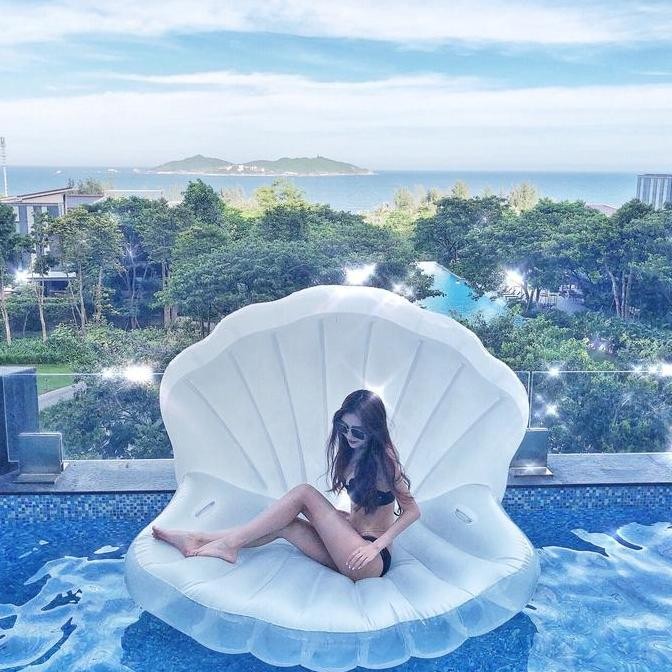 PELAMPUNG RENANG DEWASA / BAN KOLAM RENANG MOTIF KERANG MUTIARA BESAR BAHAN TEBAL