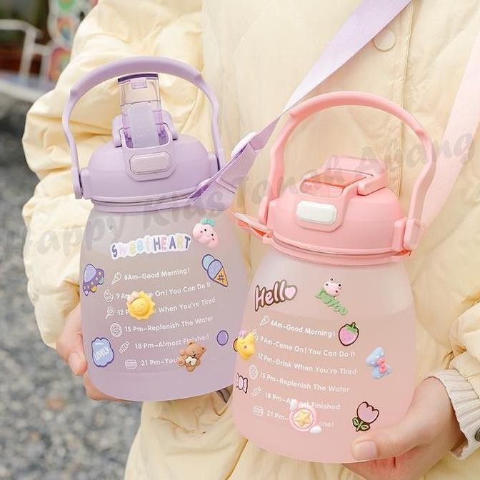 Cod Botol Minum Anak / Botol Air Anak 1300Ml / Tempat Minum Besar Viral Dan Kekinian