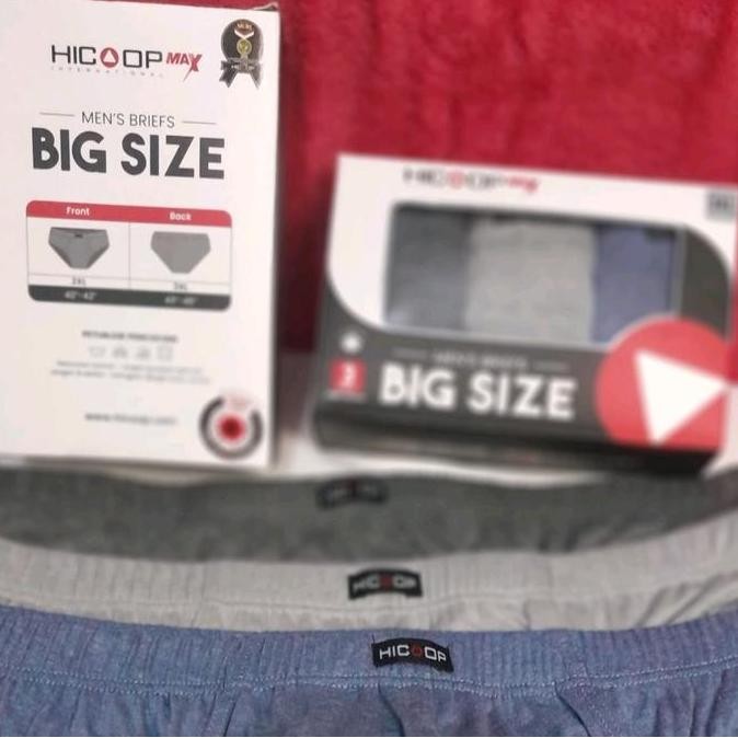 Promo Celana dalam pria big size jumbo isi 3pcs 2XL 3XL hicoop Dewasa Karet COD