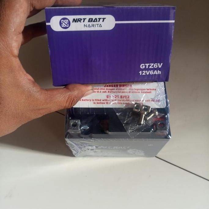 Aki Accu Baterai Kering Gtz6V Narita Cb150R Cb150 150R New Supra Gtr