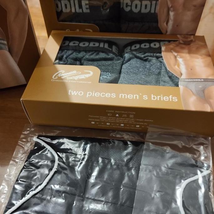 Promo CELANA DALAM CROCODILE 262 + MASKER 1 PCS / CD CROCODILE KOTAK COKLAT PRIA katun karet COD