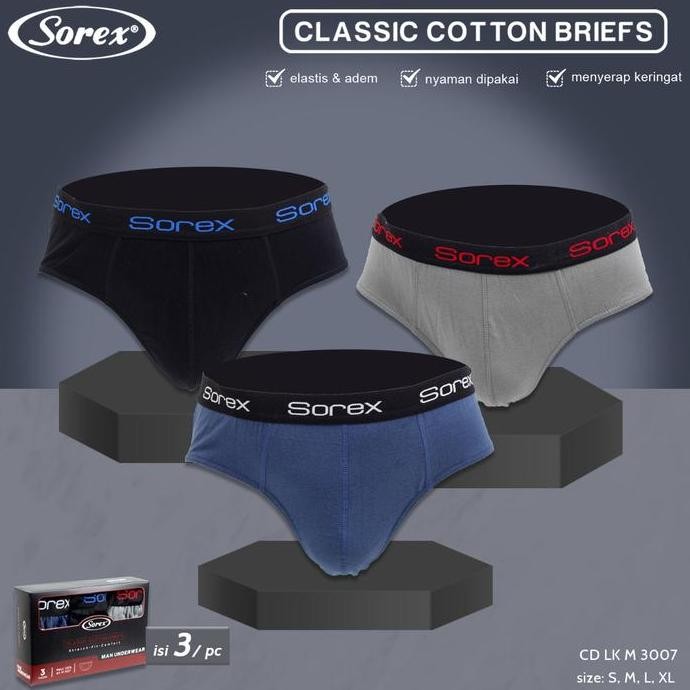 Promo ISI 3 Celana dalam pria SOREX | PAKAIAN DALAM PRIA | CD LAKI 3008 COD