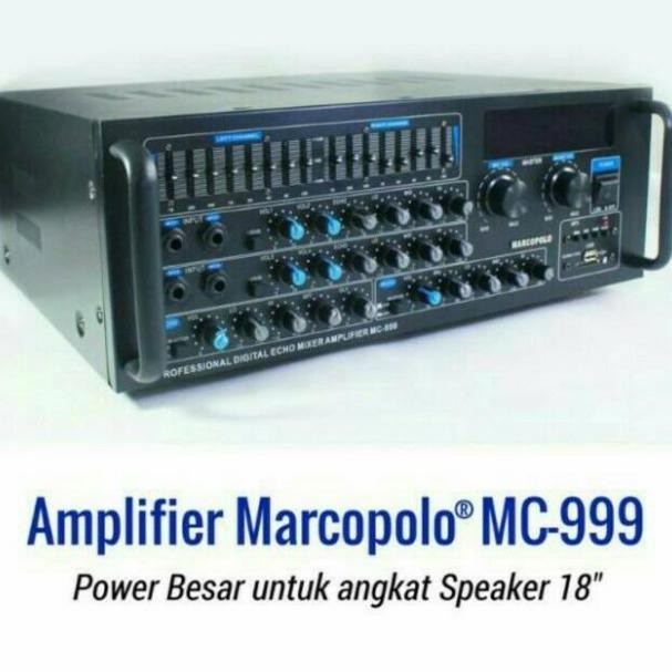 Amplifier Marcopolo Mc-999 Bisa Untuk Speaker 12/15/18 Inch