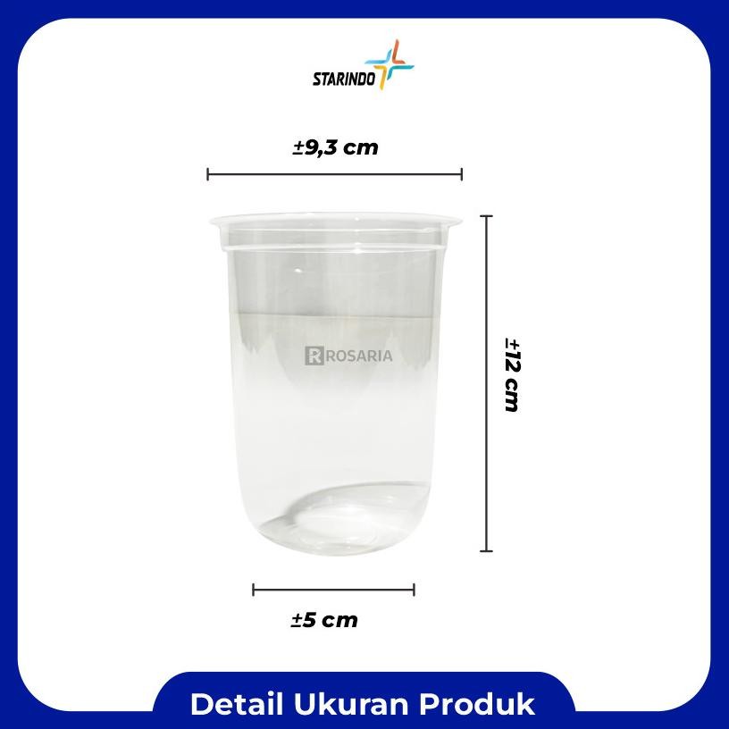 Cup Polos Oval 16 Oz Starindo 8 Gr Plastik Bening Gelas Minuman Trending
