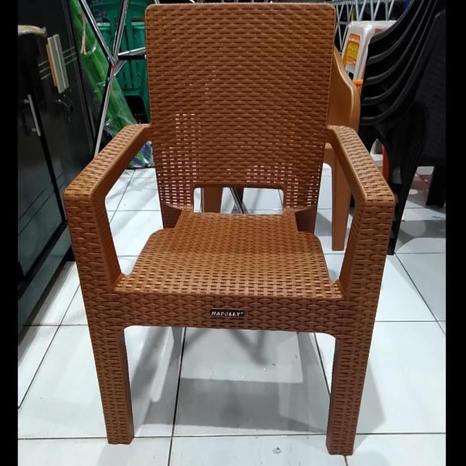 TERBARU - KURSI PLASTIK ROTAN TANGAN NAPOLLY - 8R3