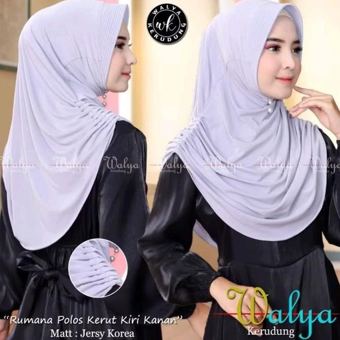 Promo Kerudung Instan Hijab Bergo Rumana Bahan Jersey Korea Walya kerudung COD