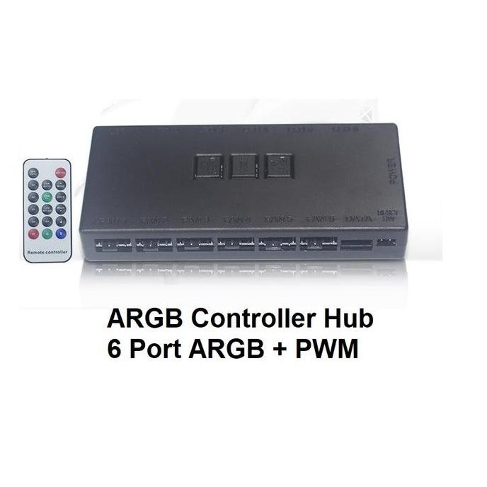 COOLMOON RGB Fan Controller + Remote 4pin PWM + 3pin 5V ARGB