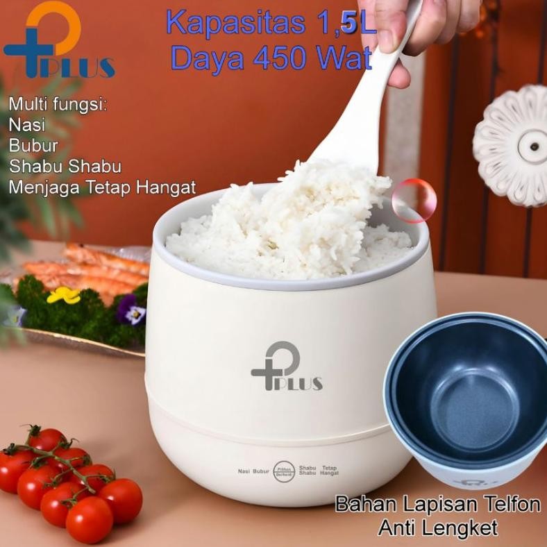 Terbaik [ PPLUS ] Magic com mini 1,5 Liter Anti Lengket Serbaguna Mini Rice cooker Panci Listrik 450