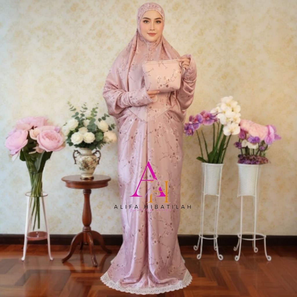 Mukena terusan dewasa armany silk premium