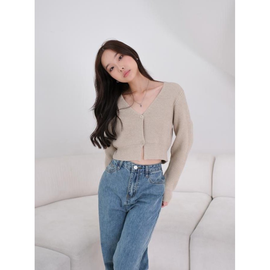 [CNY Collection] Mu Fen Two Button Crop Cardigan / Outer Knit / Cheongsam Blouse / CNY Top / Atasan 