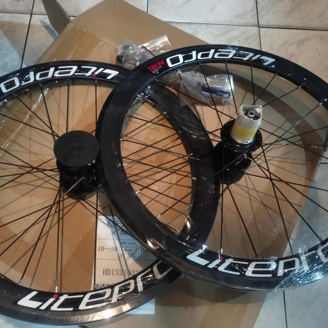 TERBARU Wheelset Litepro Aero 20 451 disc brake 22 inch velg sepeda HOT SALE