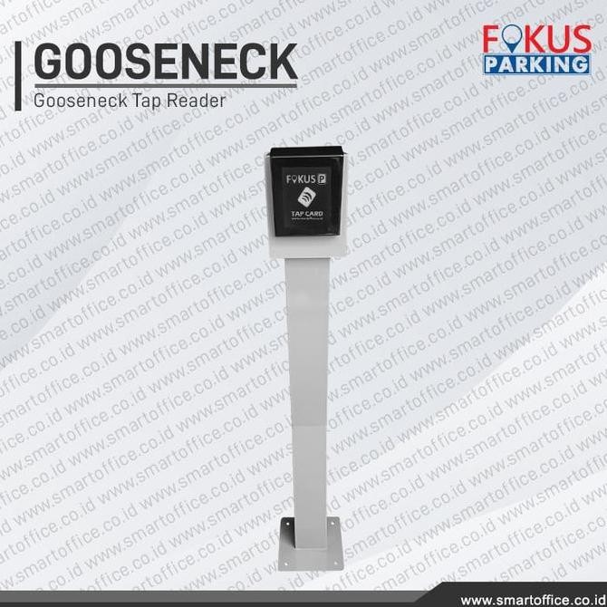 Tiang Gooseneck Tap Reader Rfid Portal Otomatis Perumahan Cat Coating