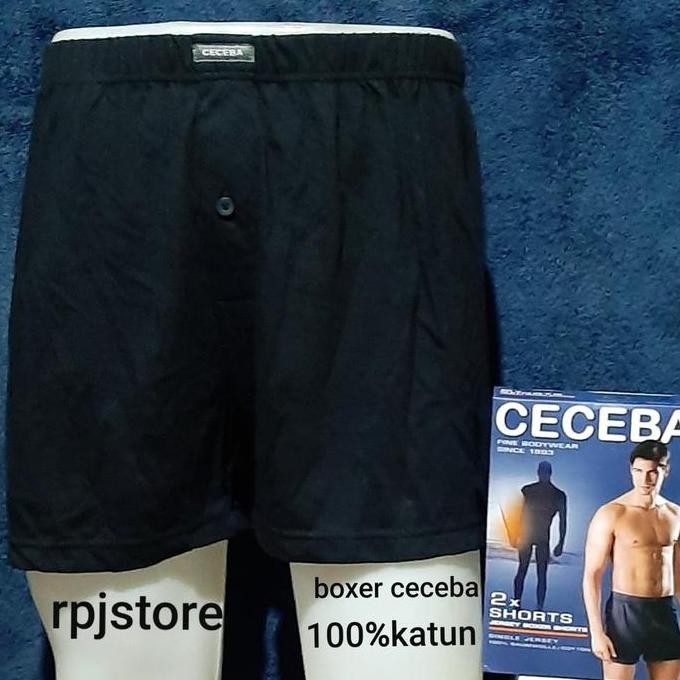 BOXER CECEBA PRIA POLOS WARNA 2IN1