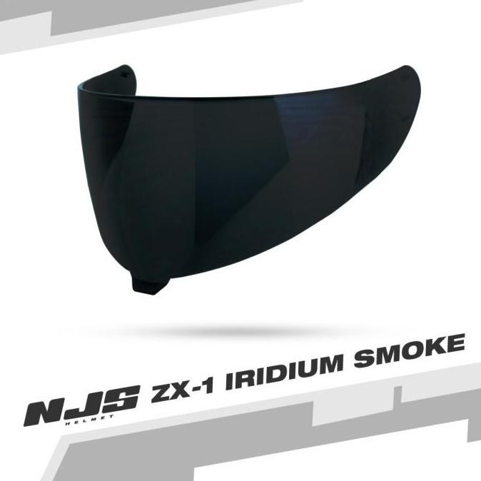 KACA HELM NJS ZX 1 SMOKE VISOR NJS ZX1 ZX-1 VISOR