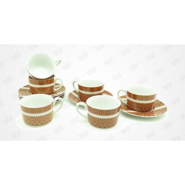 Cangkir Kopi Set Batik Lurik 200 Ml Isi 6 Pasang