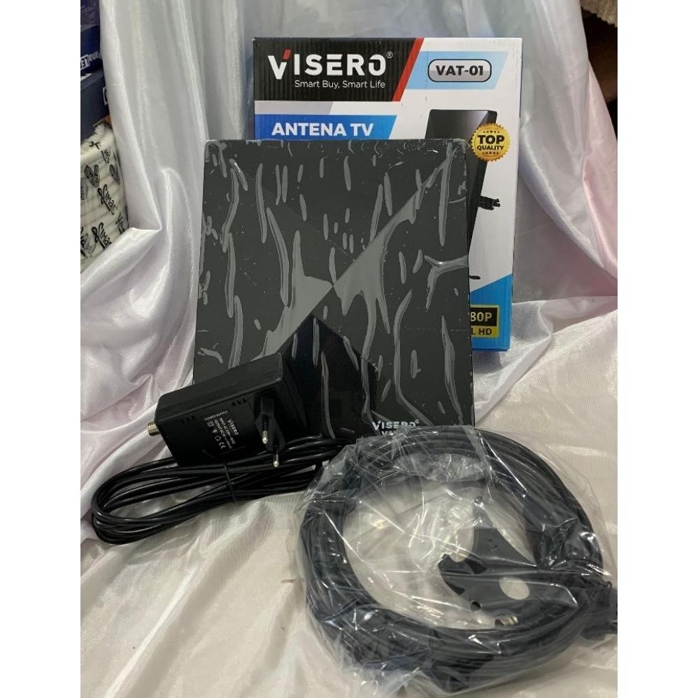 Promo Antena Digital VISERO VAT-01 FHD DVB T2 Indoor Outdoor Kabel 10m