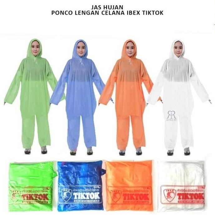 JAS HUJAN PONCO LENGAN CELANA TIKTOK IBEX Poncho CELANA TIK TOK IBEX