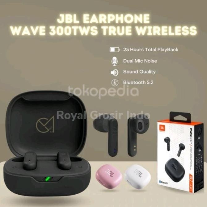 Headset Bluetooth Jbl Wave 300 Earphone Wireless Earbuds Tws