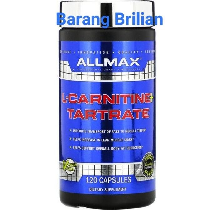 Dijual Allmax Nutrition L-carnitine + Tartrate LCLT 120 Caps