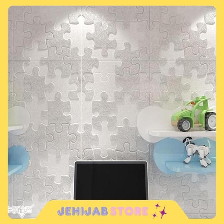 PUZZLE FOAM 3D WALL STICKER WALLPAPER STIKER DINDING TIMBUL KAMAR ANAK BY JEHIJABSTORE KUALITAS PROD