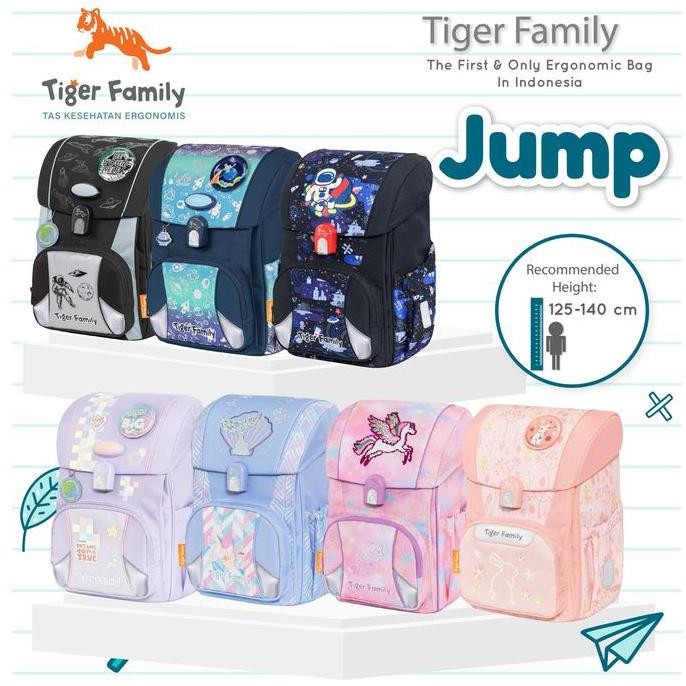 JUMP : TIGER FAMILY Ergonomic Bag - Backpack Tas Ransel Sekolah Anak Untuk Kesehatan