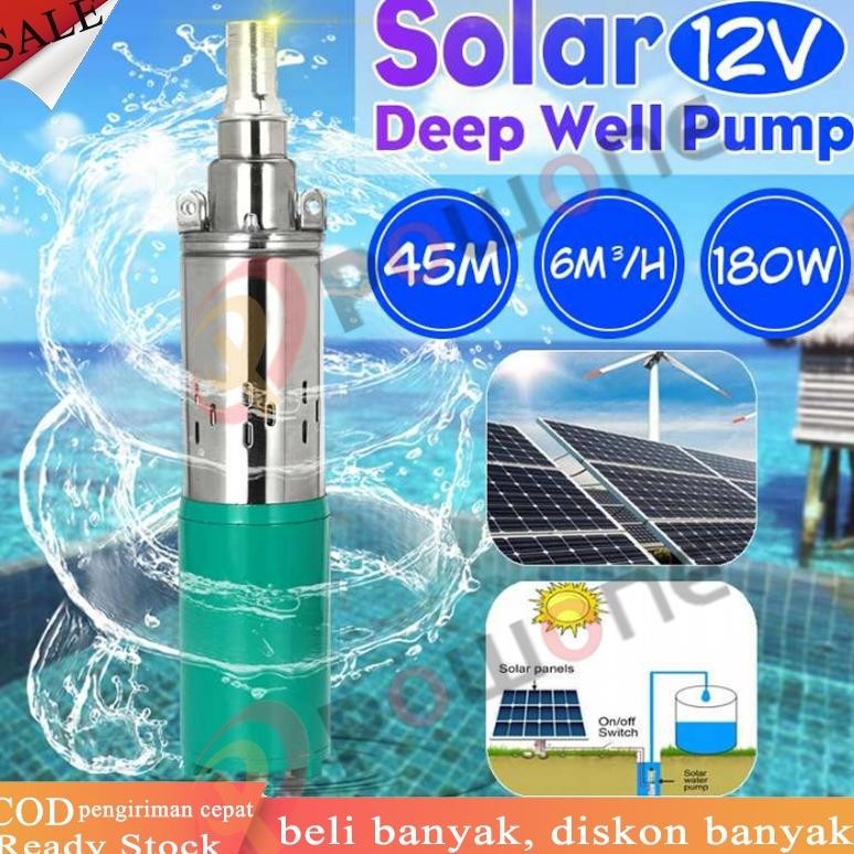 UGNDA Powone 300W 12V Angkat Tinggi 35m Submersible Pump Deep Well Pump Pompa Submersible Pompa Sumu