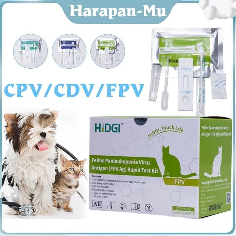 UGNDA Alat Test Virus Panleukopenia Pada Kucing / Test Kit Fpv Fpv Cdv Cpv Dog Tes Kit