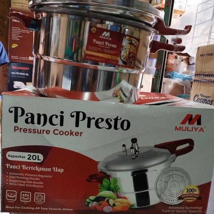 panci presto 20 liter / pressure cooker stainless Mulya 20 L NS